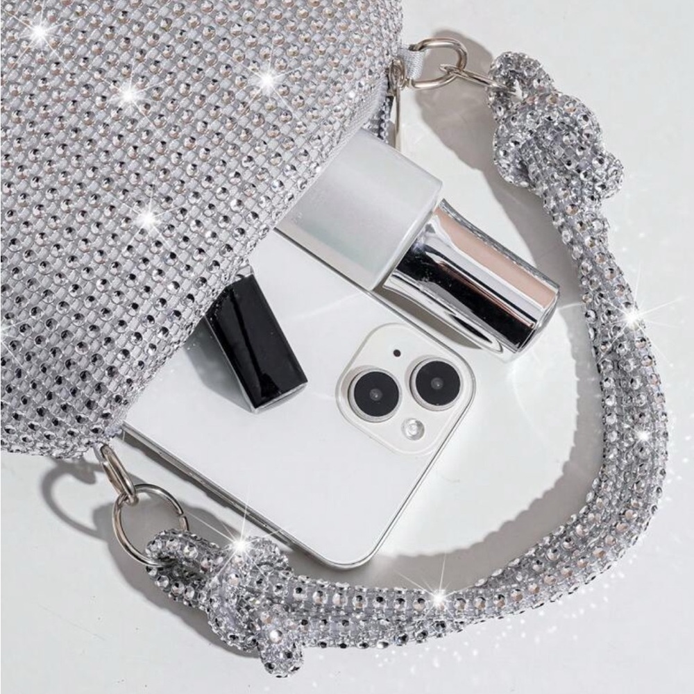Vincy Glitter Handbag Evening Clutch Adorned With Rhinestones
